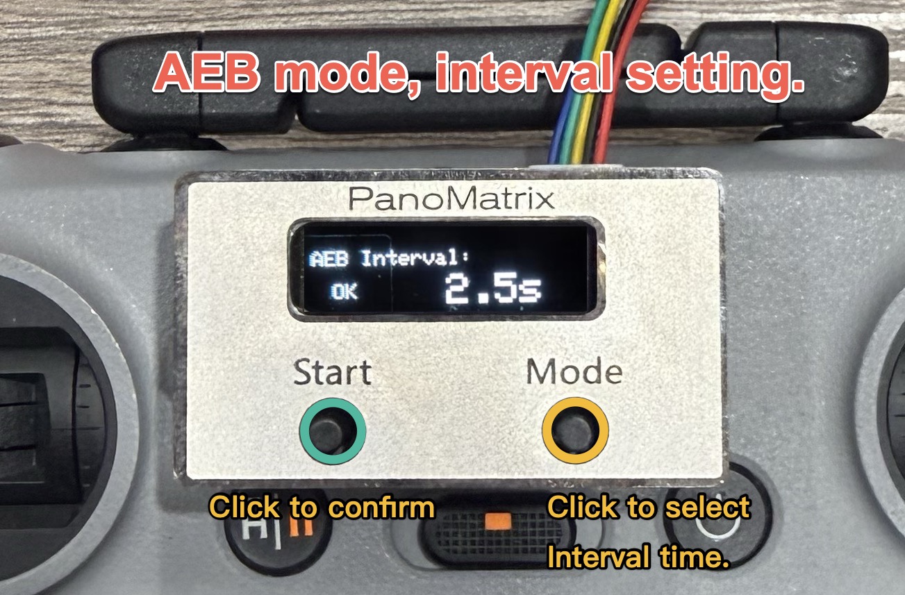AEB panorama: interval settings