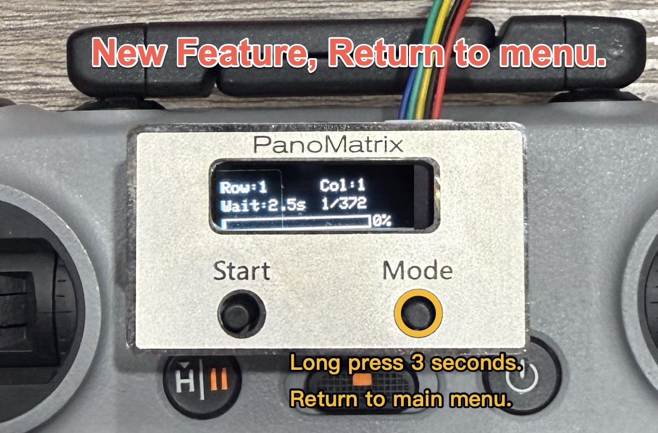 Return to the main menu